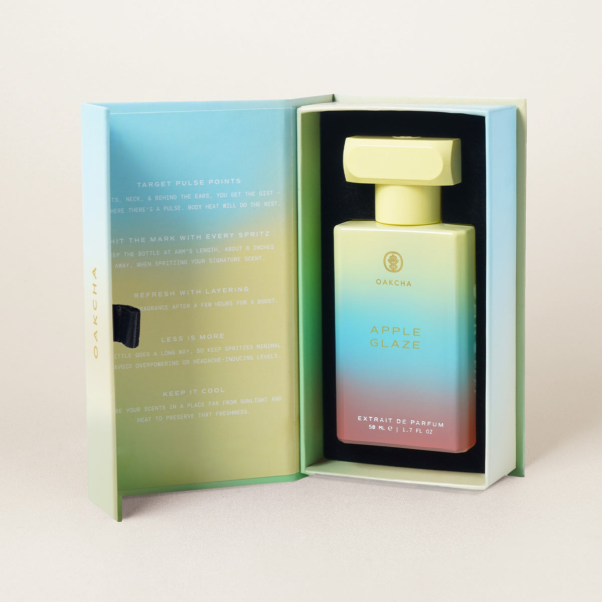 Apple Glaze Extrait de Parfum bottle in its open gift box