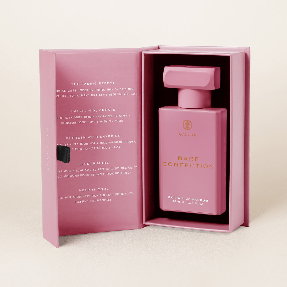 Bare Confection Extrait de Parfum bottle in its open gift box