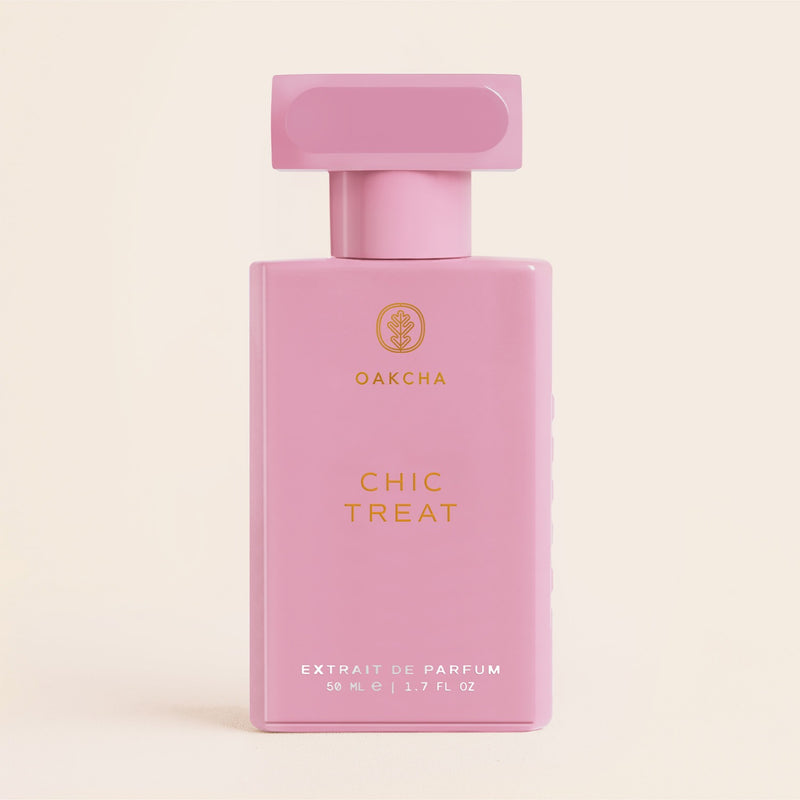 Front view of Chic Treat Extrait de Parfum bottle, 50 mL