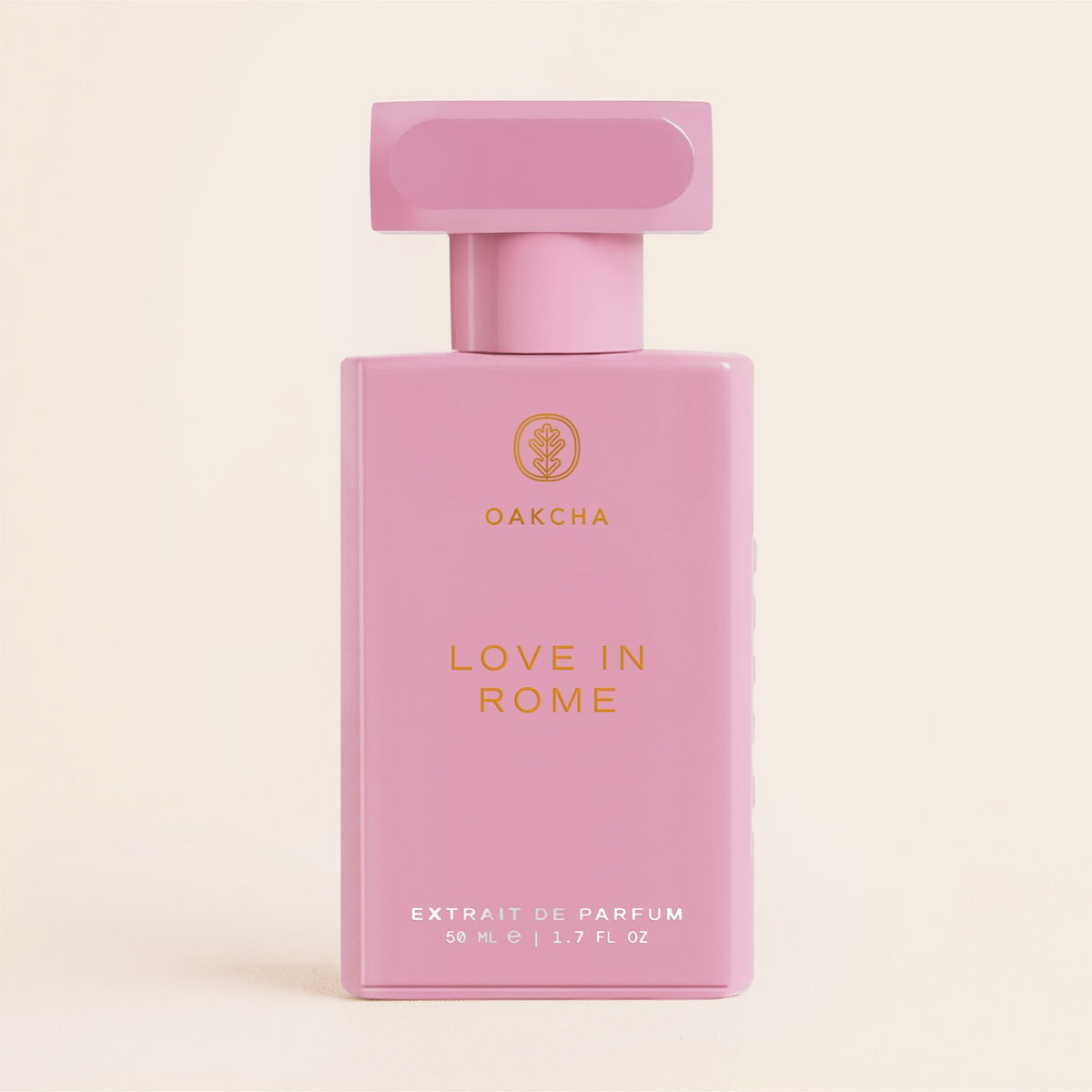 Front view of Love in Rome Extrait de Parfum bottle, 50 mL