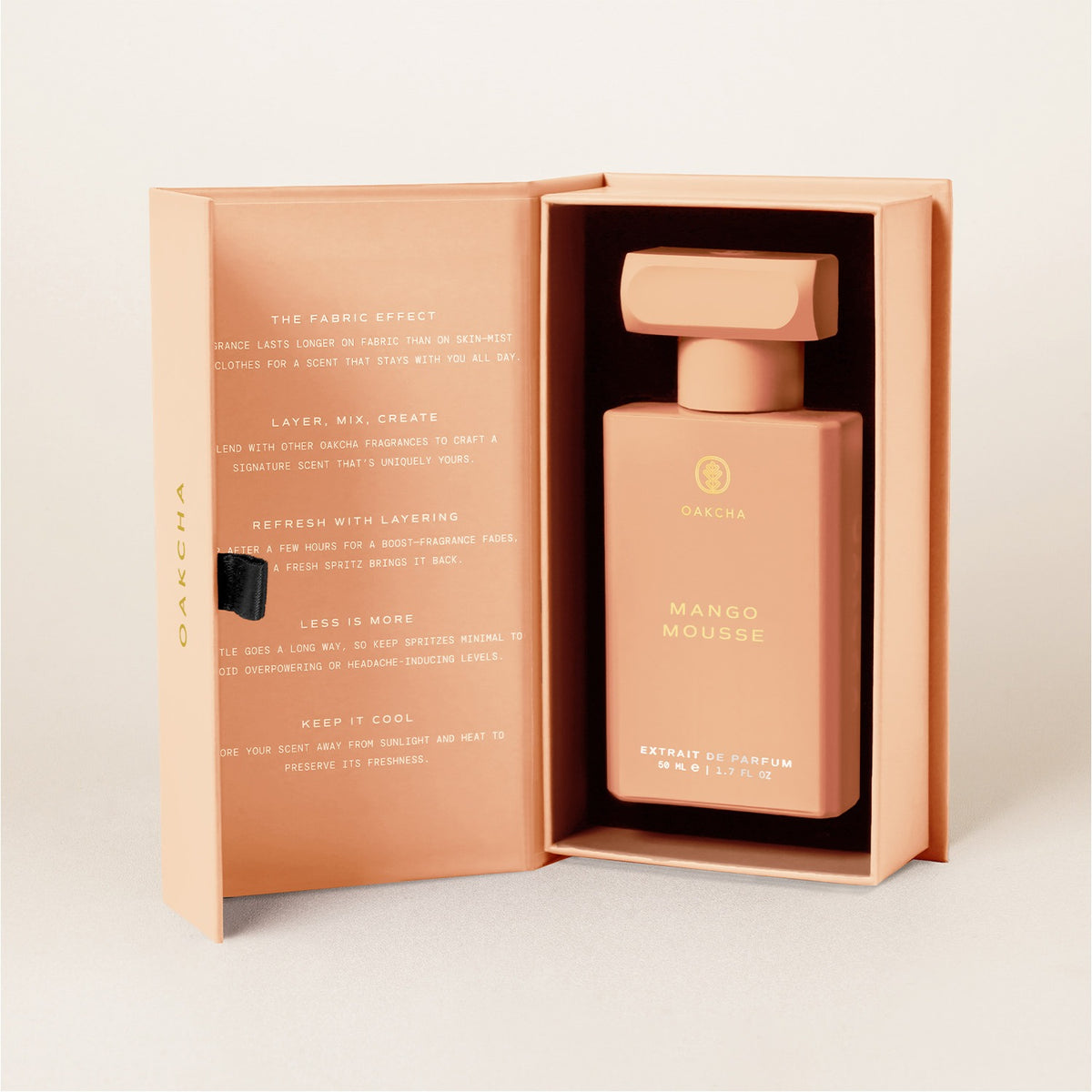 Mango Mousse Extrait de Parfum bottle in its open gift box