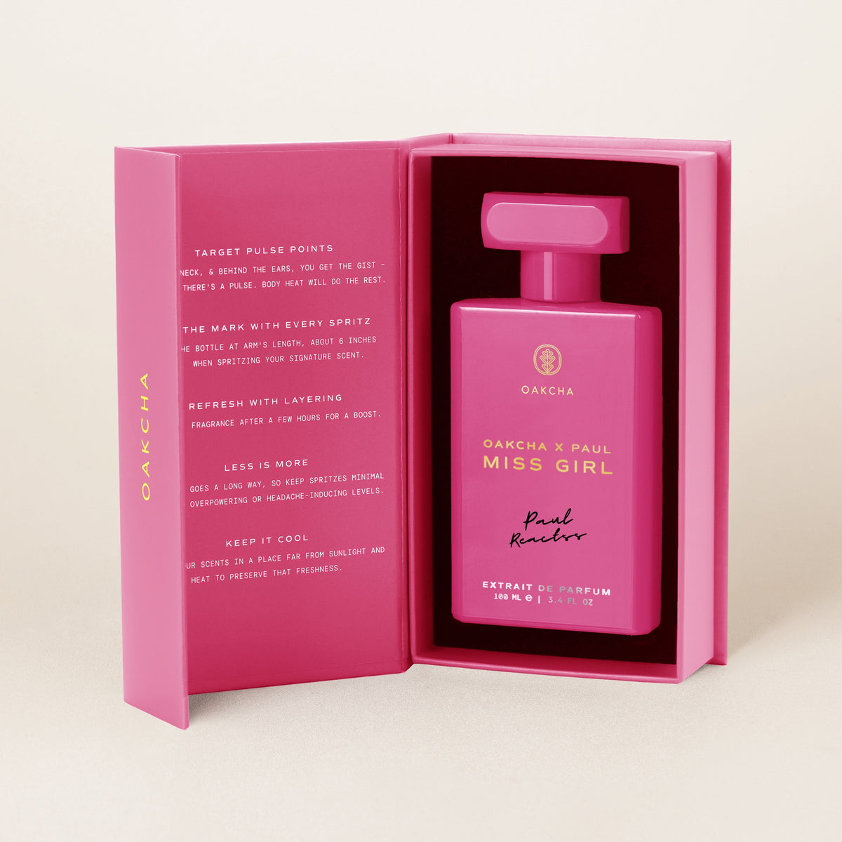 Miss Girl Extrait de Parfum bottle in its open gift box