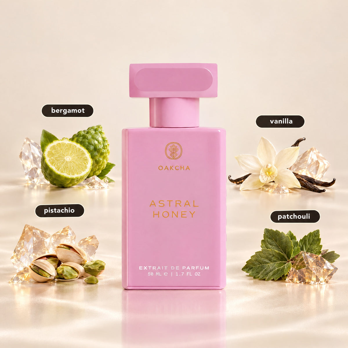 Astral Honey bottle with notes