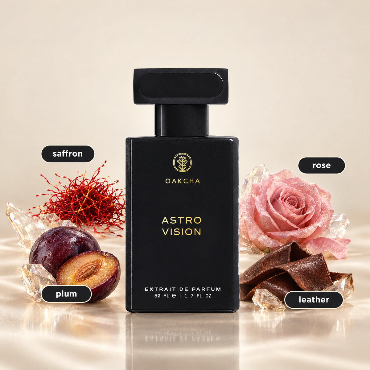 Astro Vision bottle with notes