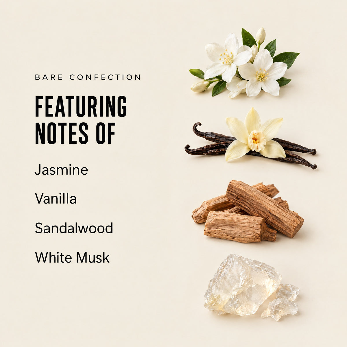 Bare Confection featuring notes