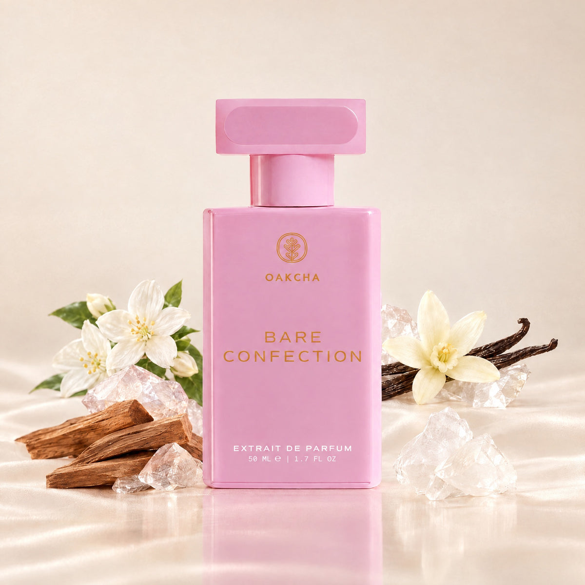 Bare Confection bottle with notes