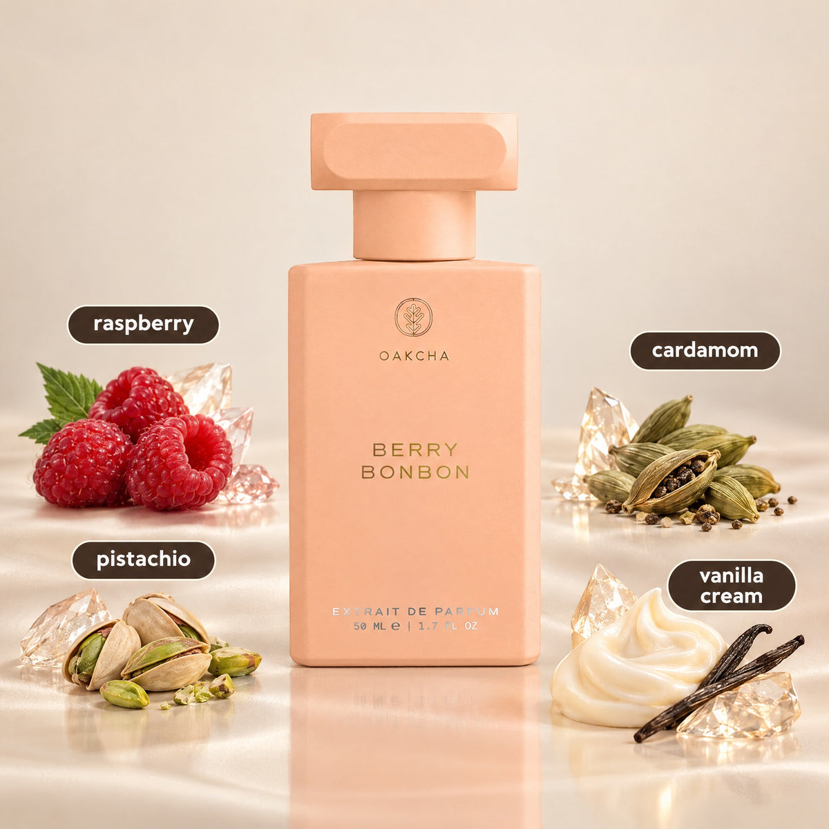 Berry Bonbon bottle with notes