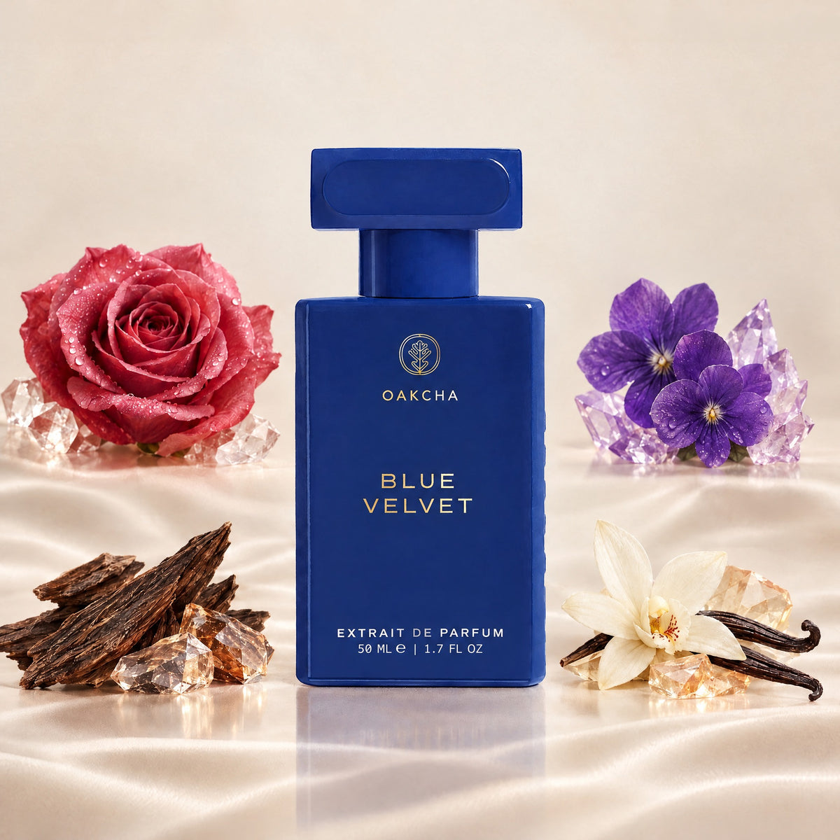 Blue Velvet bottle with notes