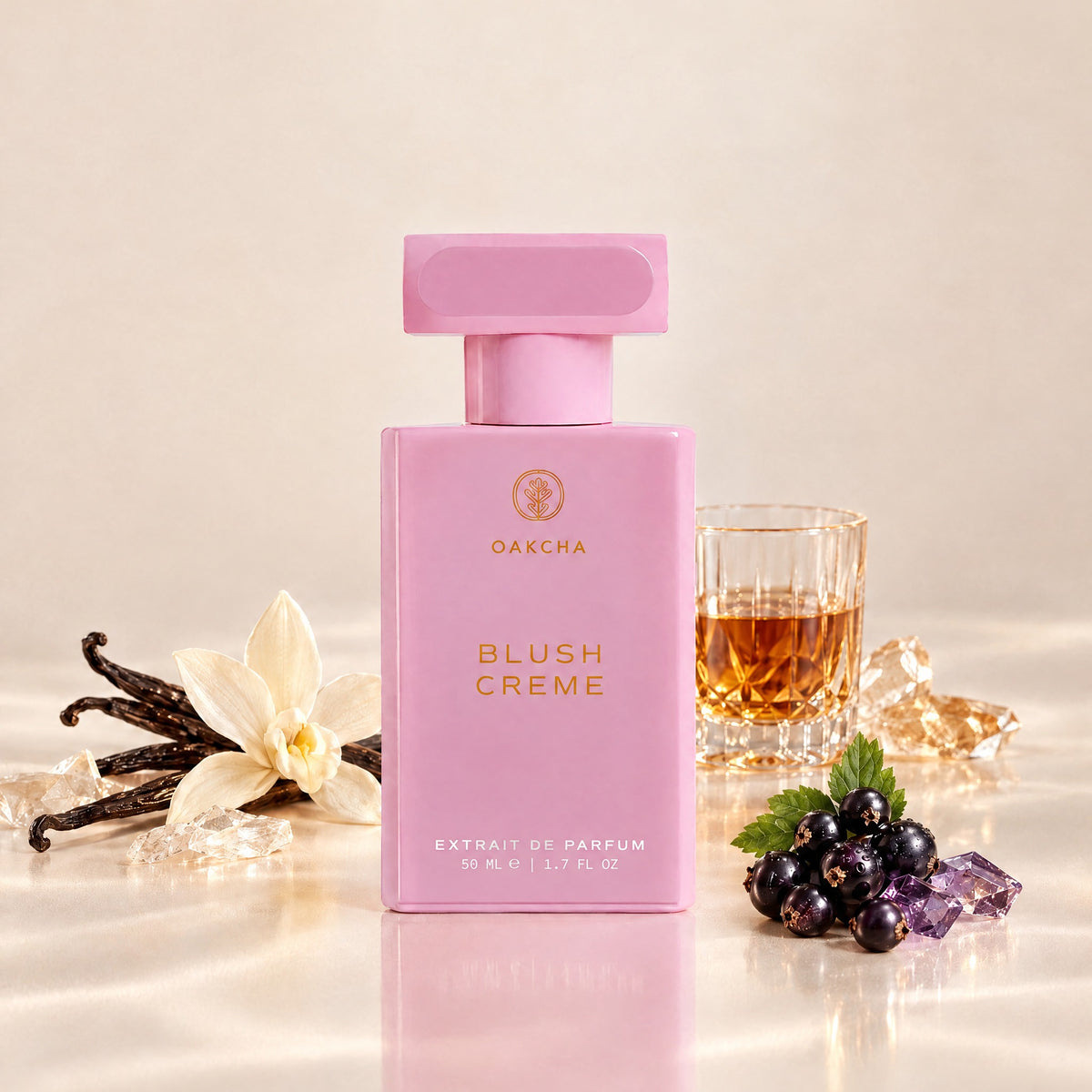 Blush Creme bottle with notes