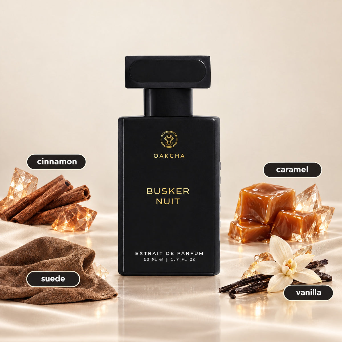 Busker Nuit bottle with notes