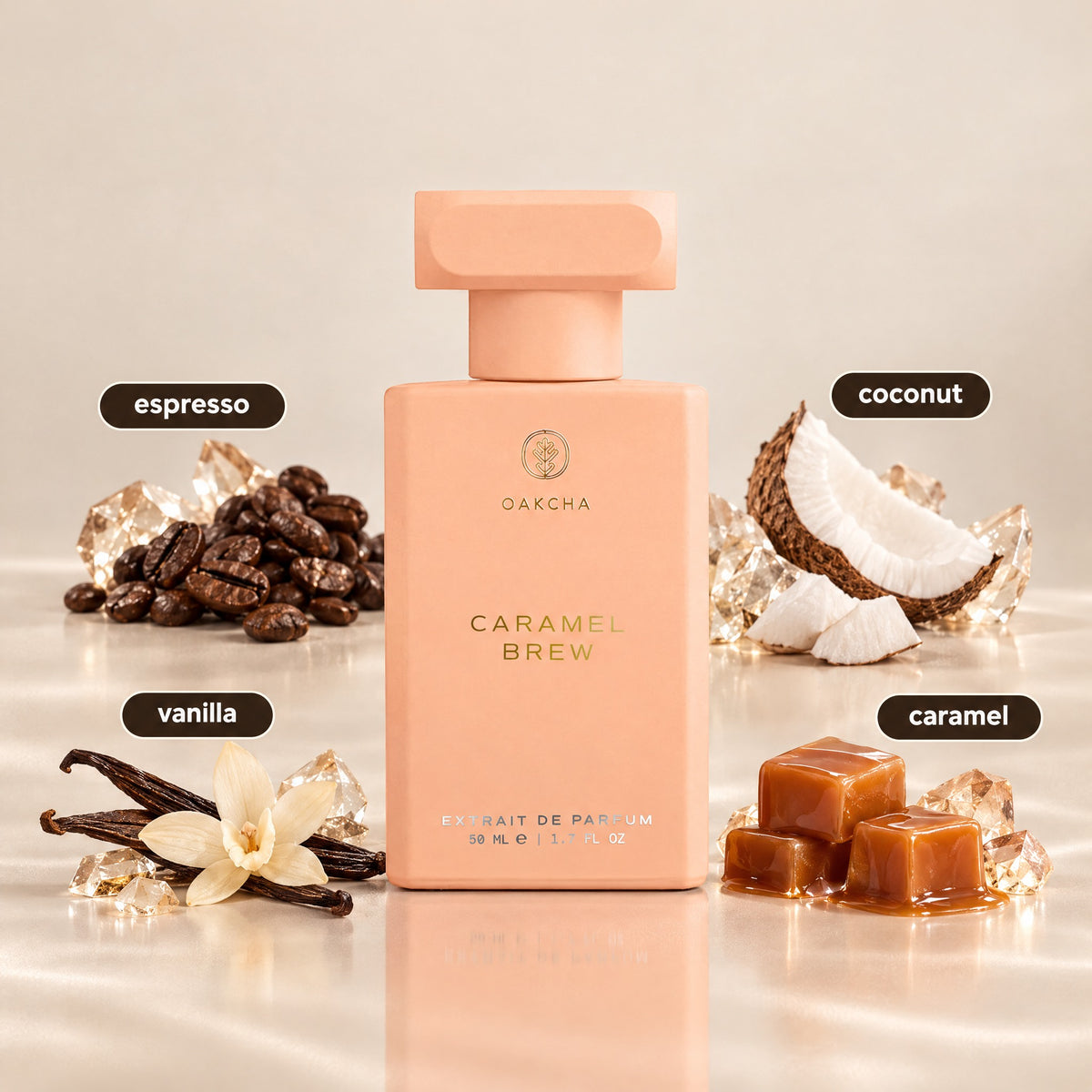 Caramel Brew bottle with notes