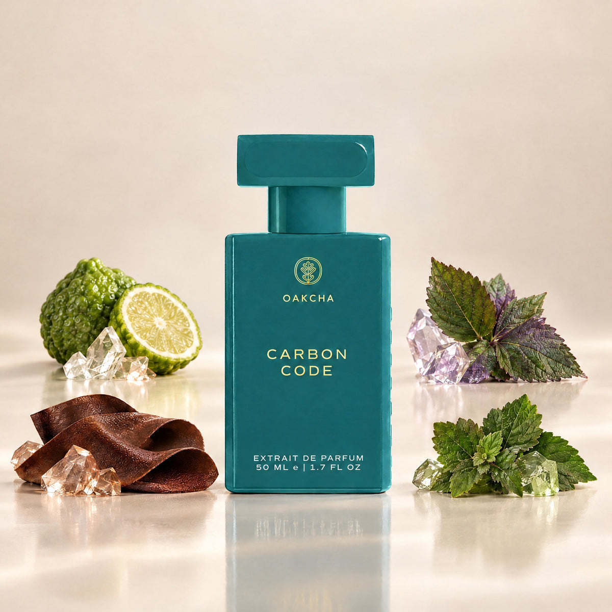 Carbon Code bottle with notes