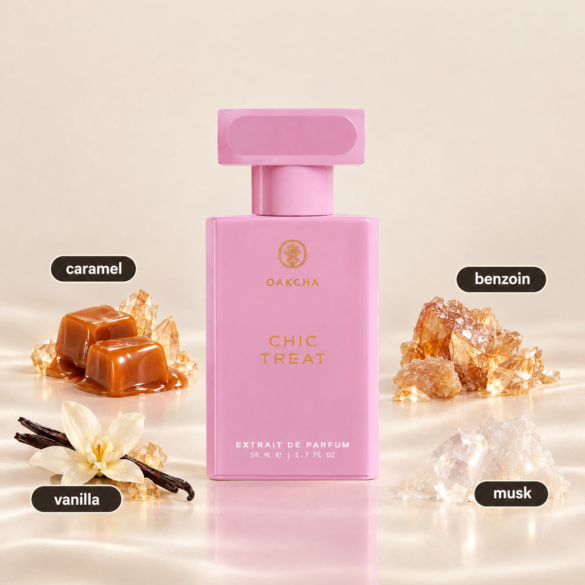 Chic Treat bottle with notes