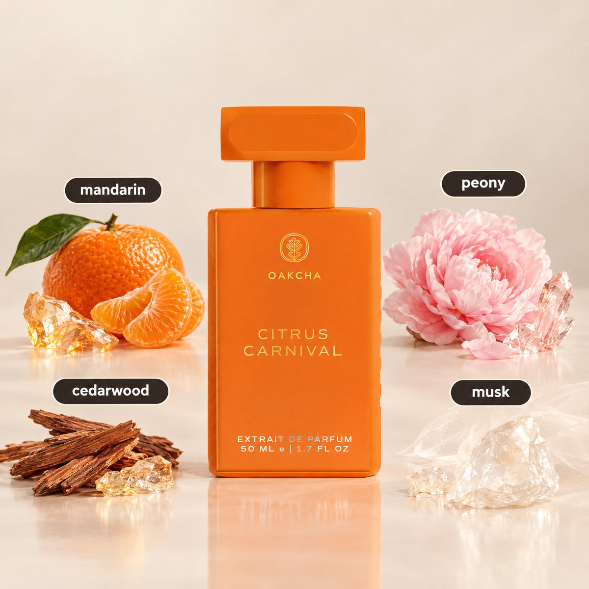 Citrus Carnival bottle with notes