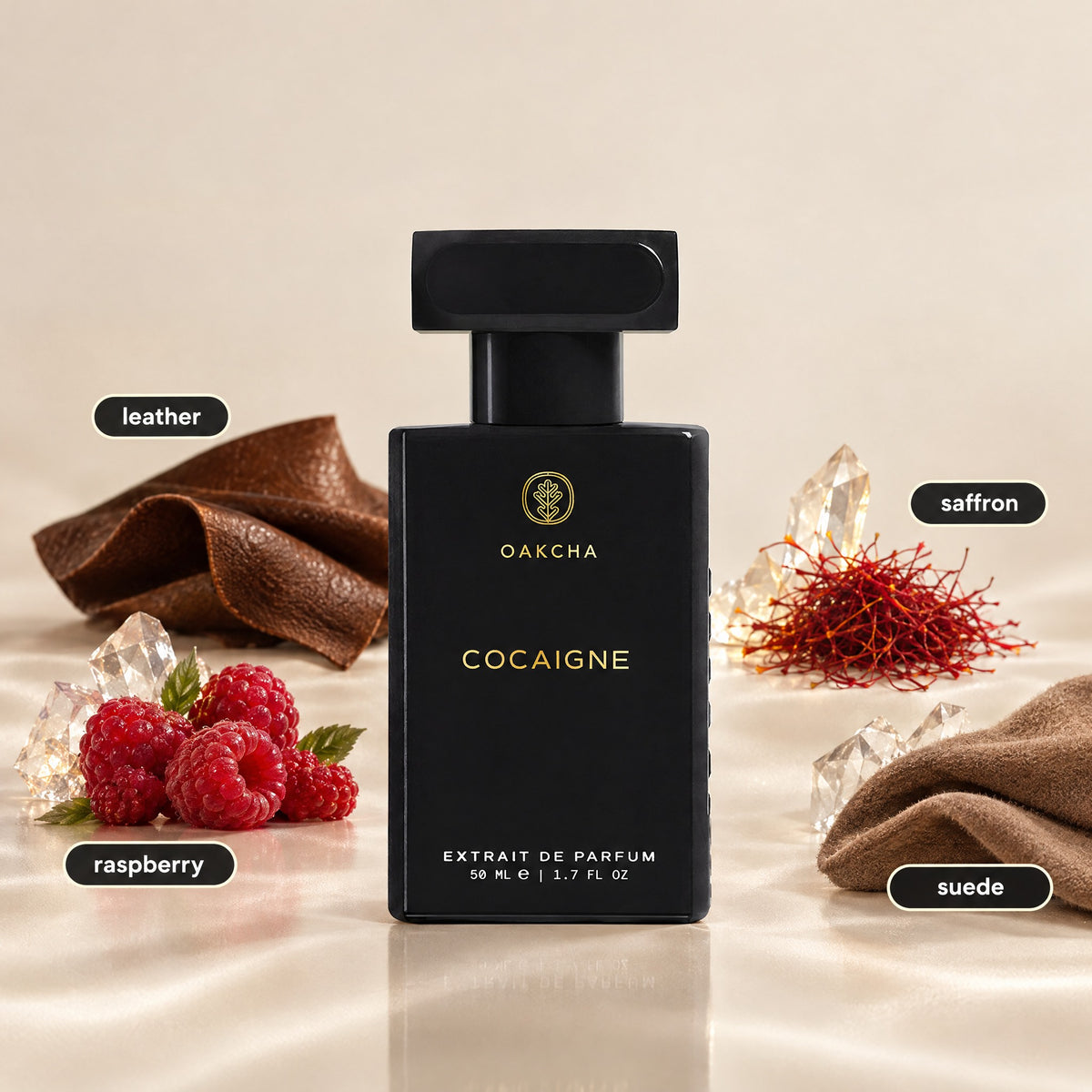 Cocaigne bottle with notes