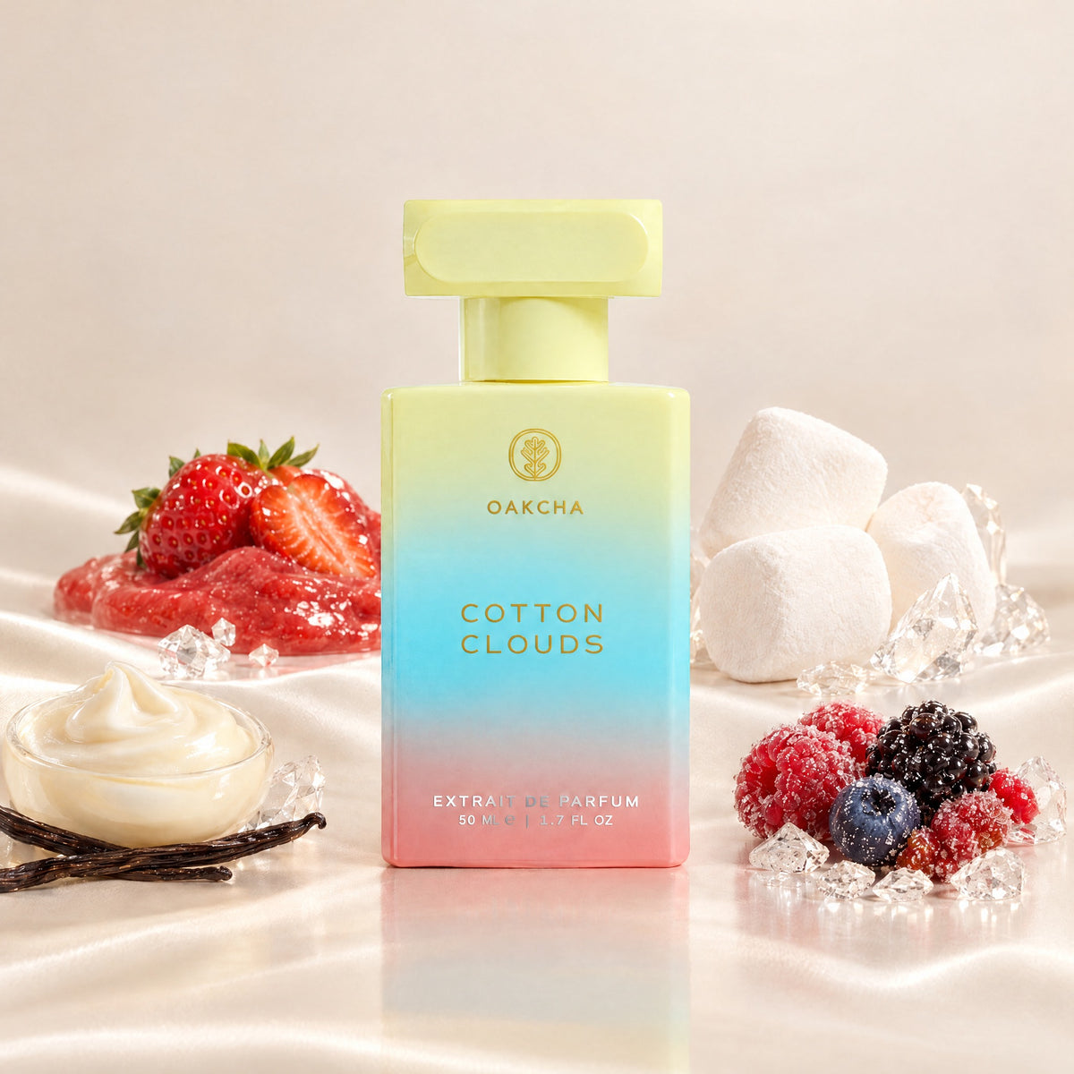 Cotton Clouds bottle with notes