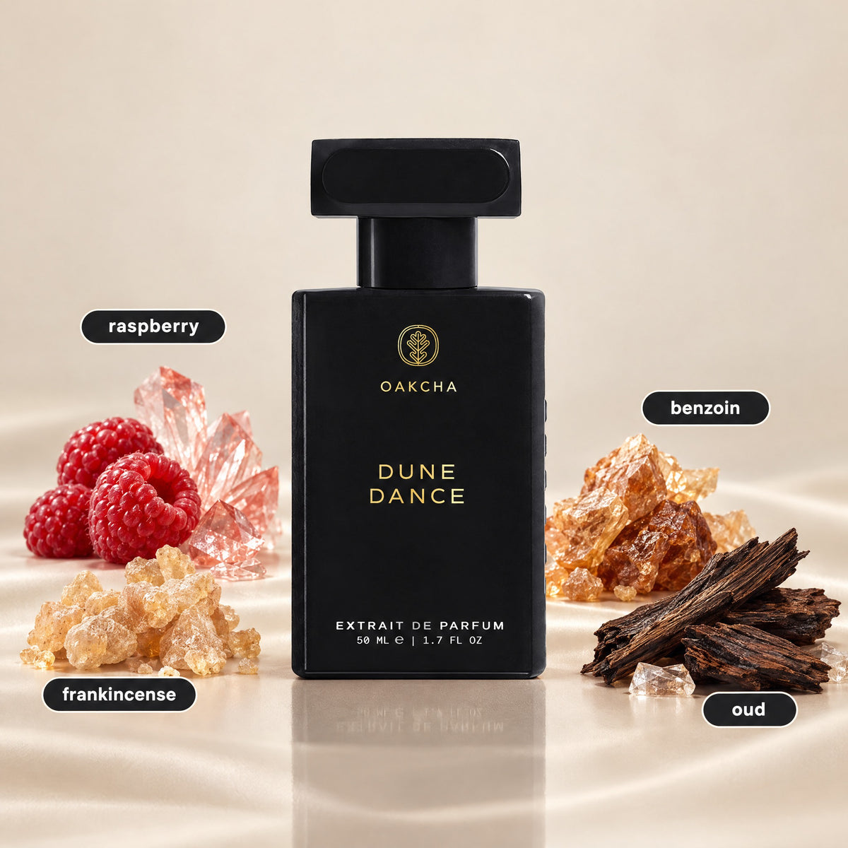 Dune Dance bottle with notes