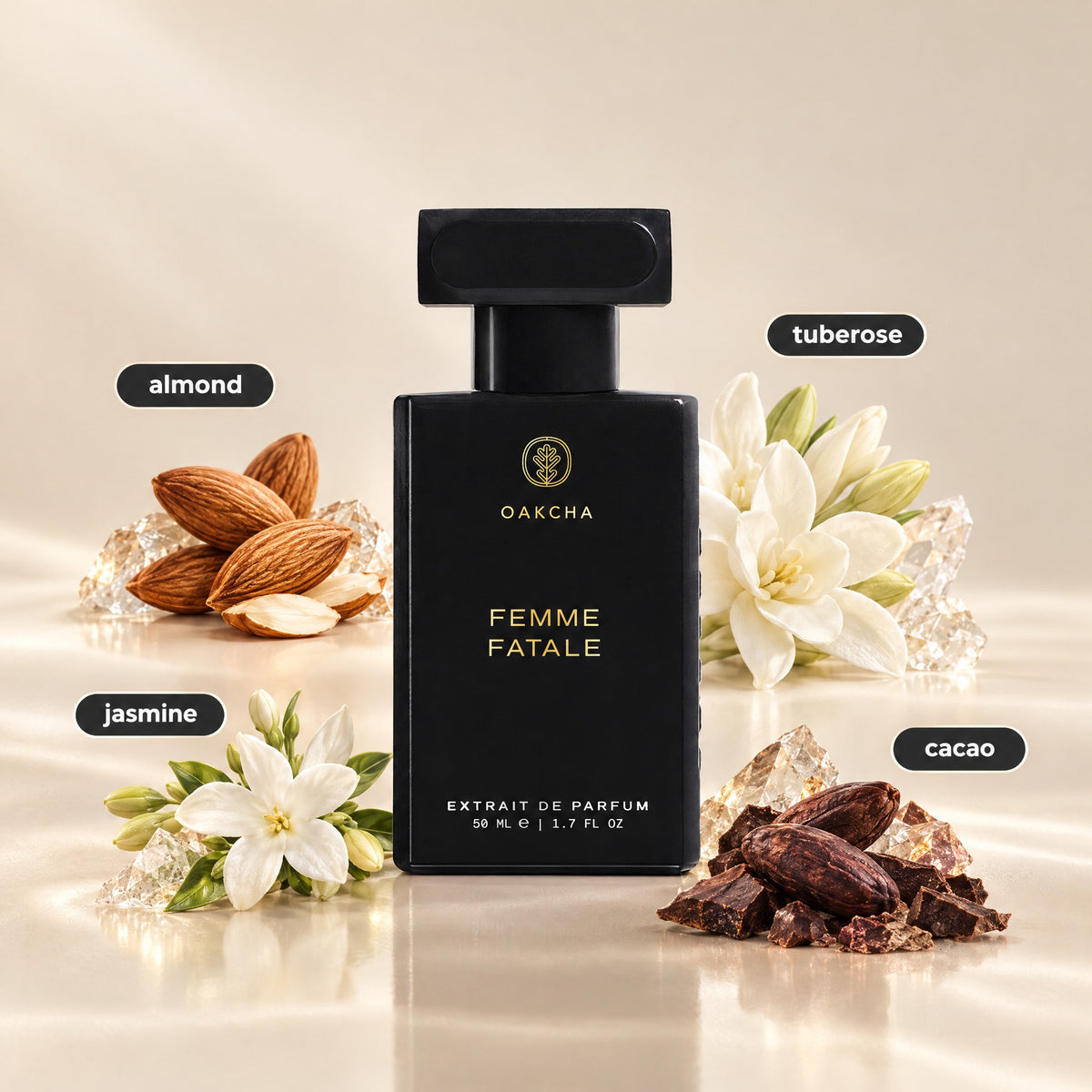 Femme Fatale bottle with notes