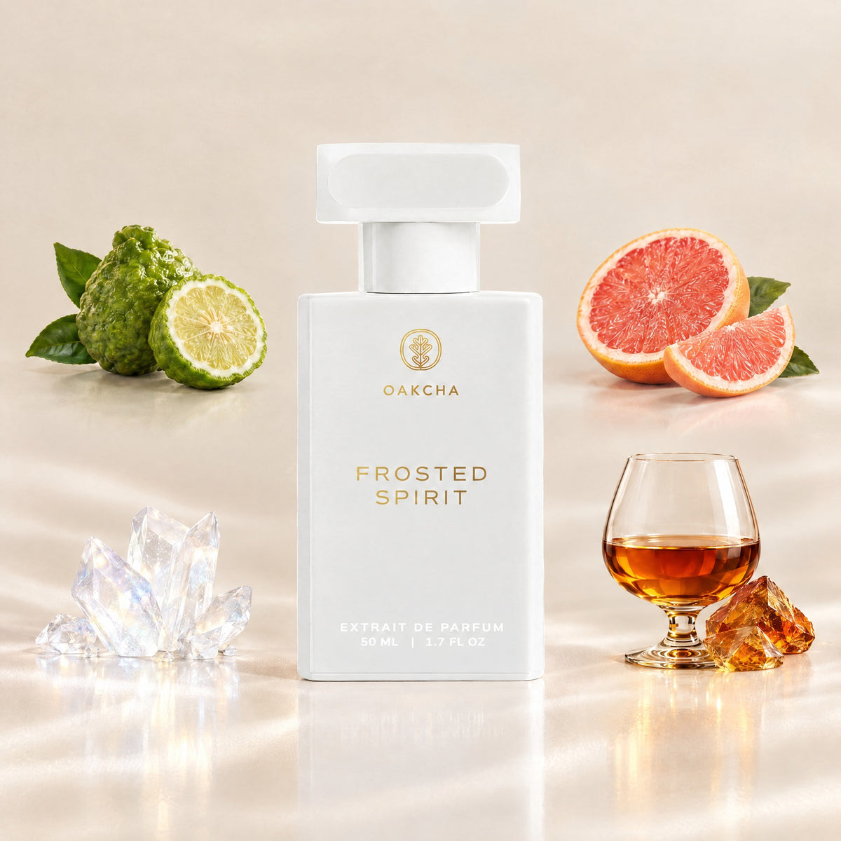 Frosted Spirit bottle with notes