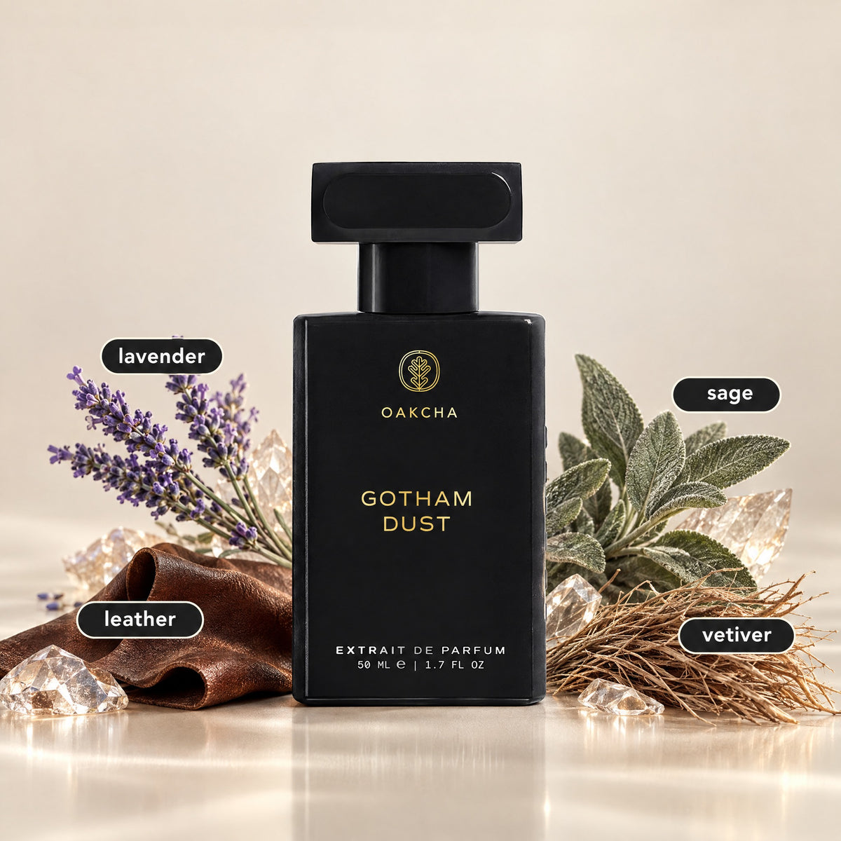 Gotham Dust bottle with notes