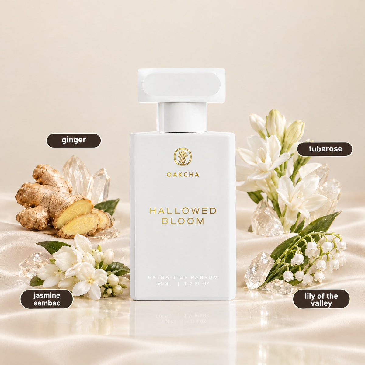 Hallowed Bloom bottle with notes