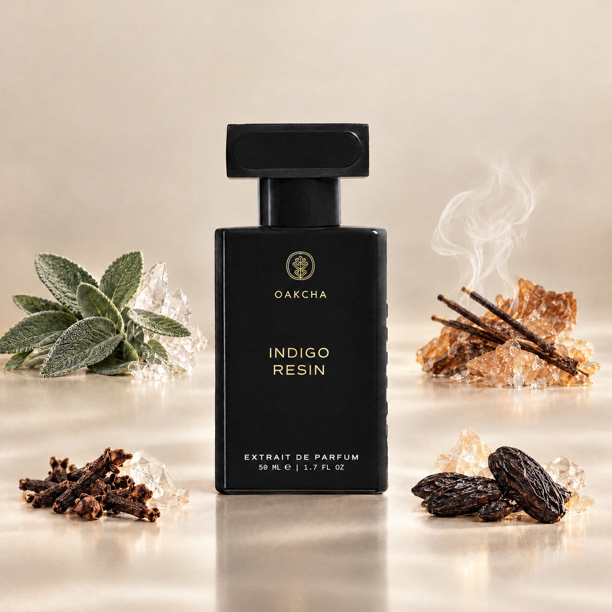 Indigo Resin bottle with notes