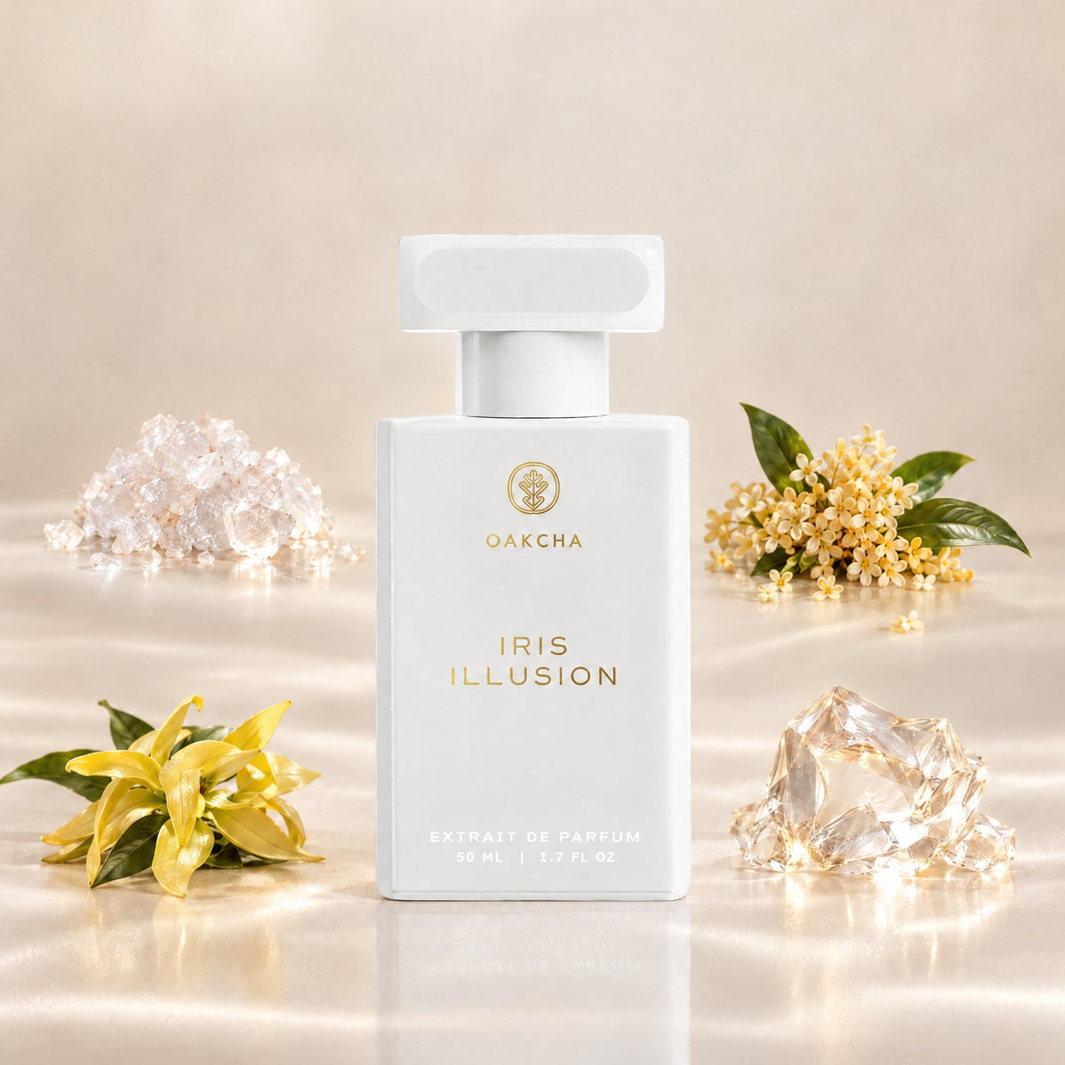 Iris Illusion bottle with notes