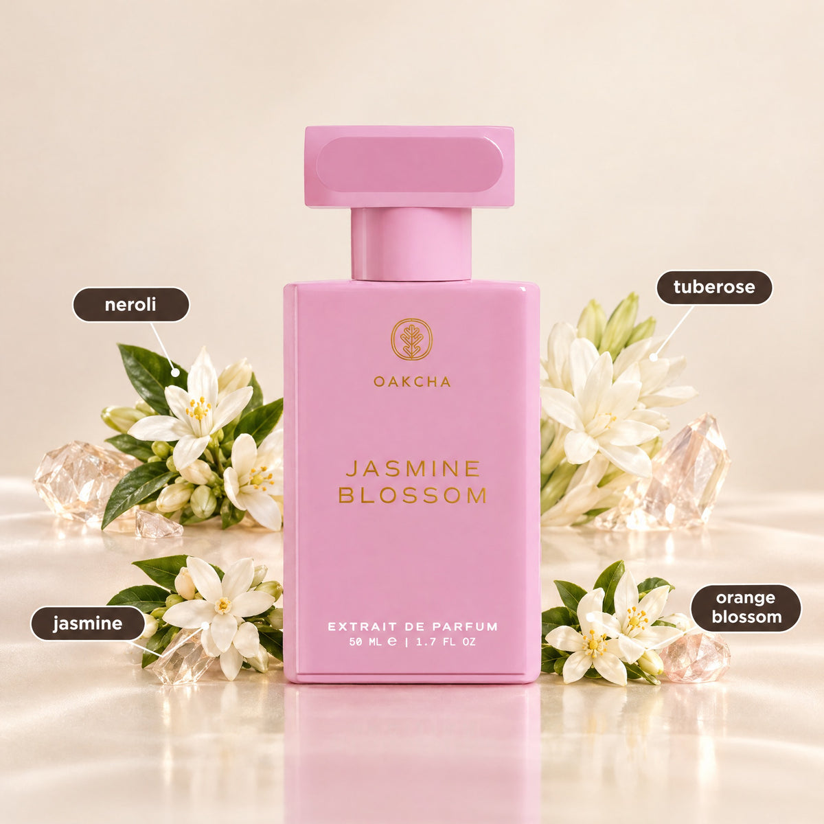 Jasmine Blossom bottle with notes