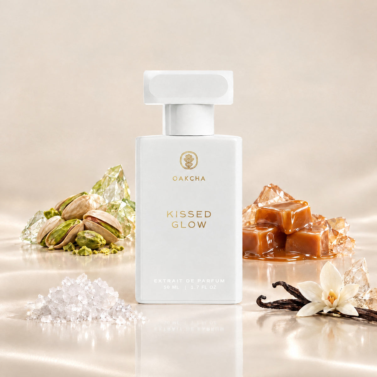 Kissed Glow bottle with notes