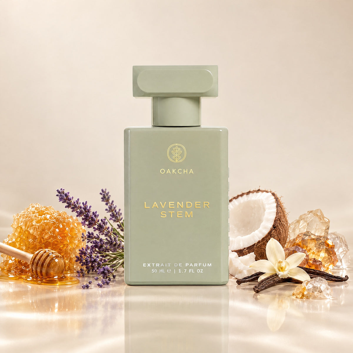Lavender Stem bottle with notes