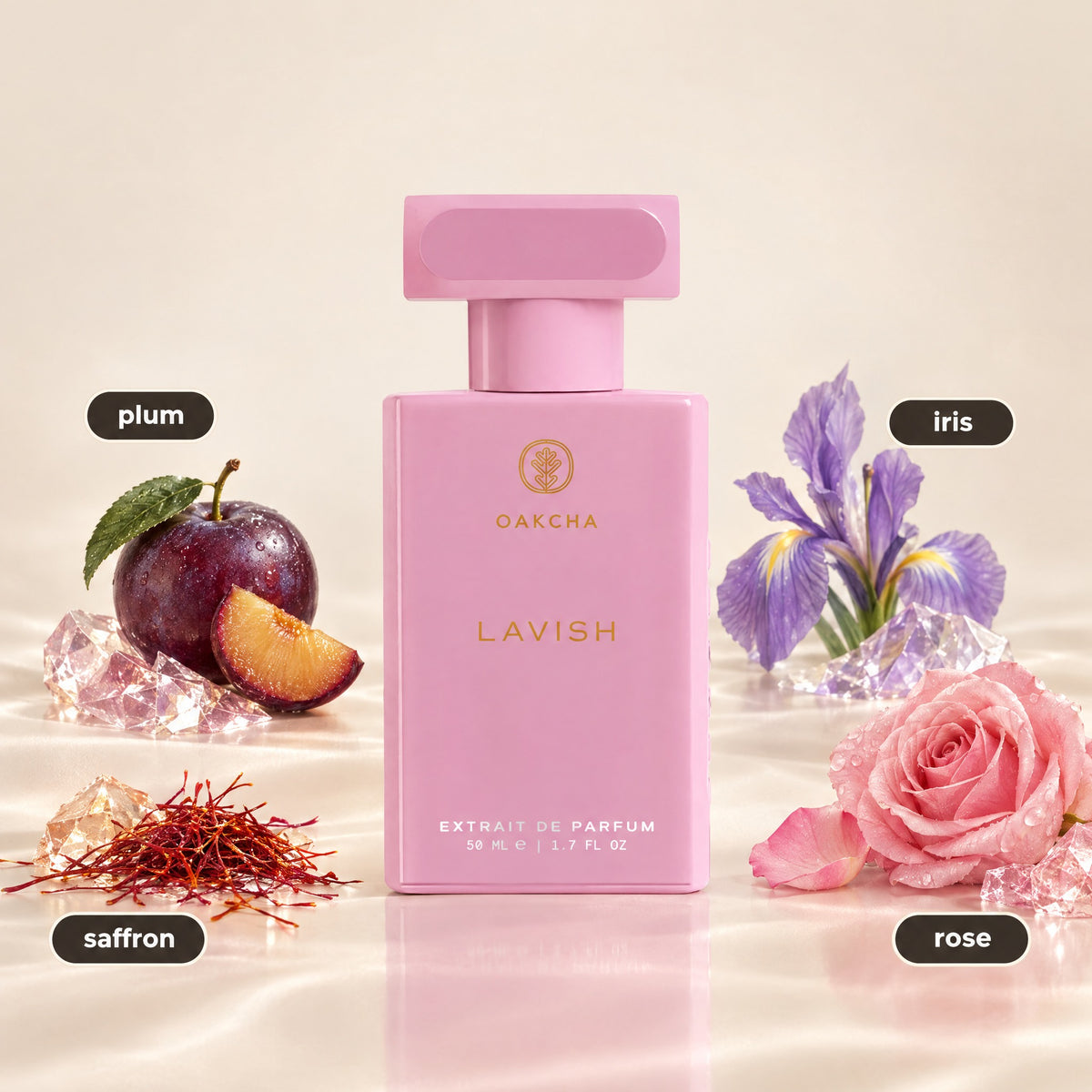 Lavish bottle with notes