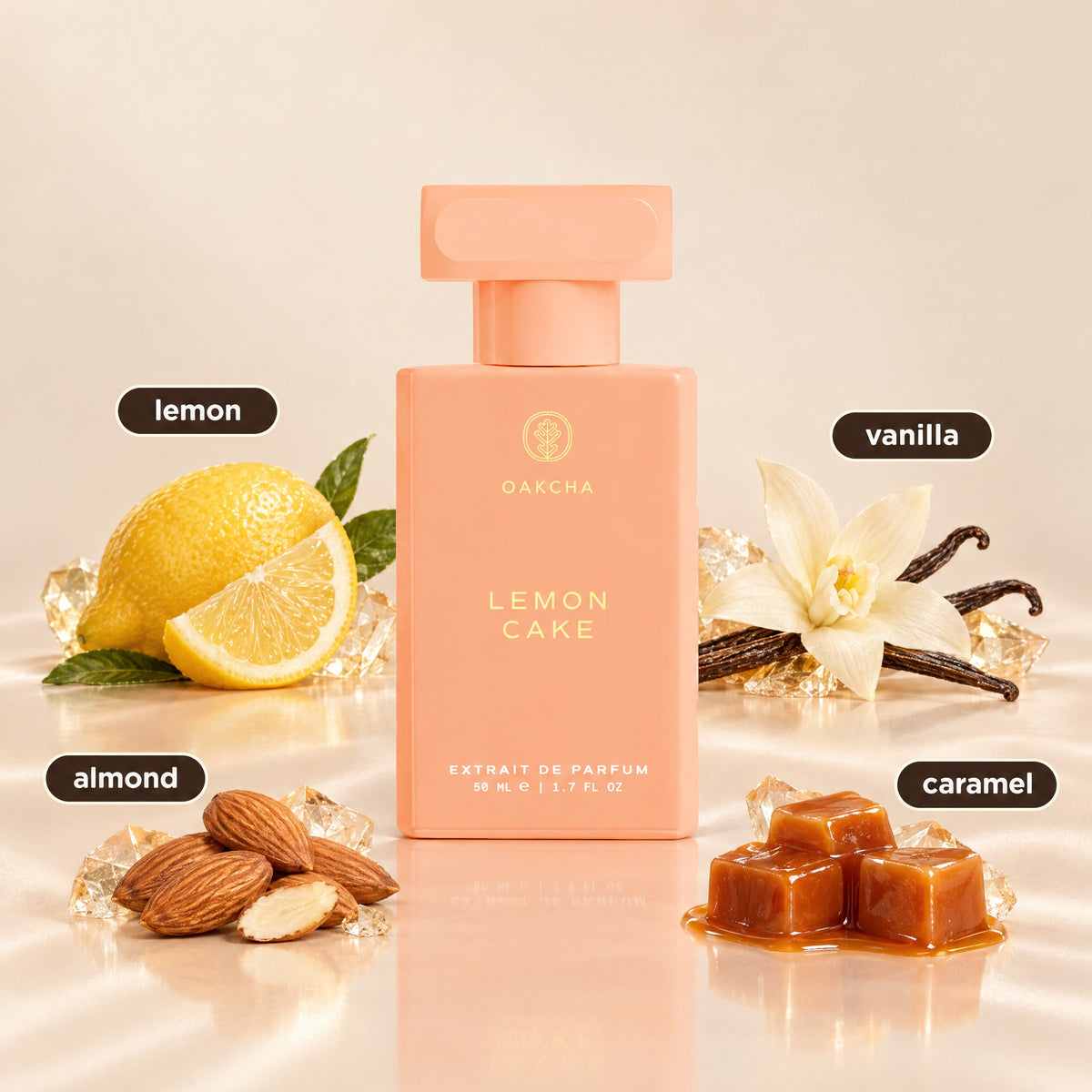 Lemon Cake bottle with notes