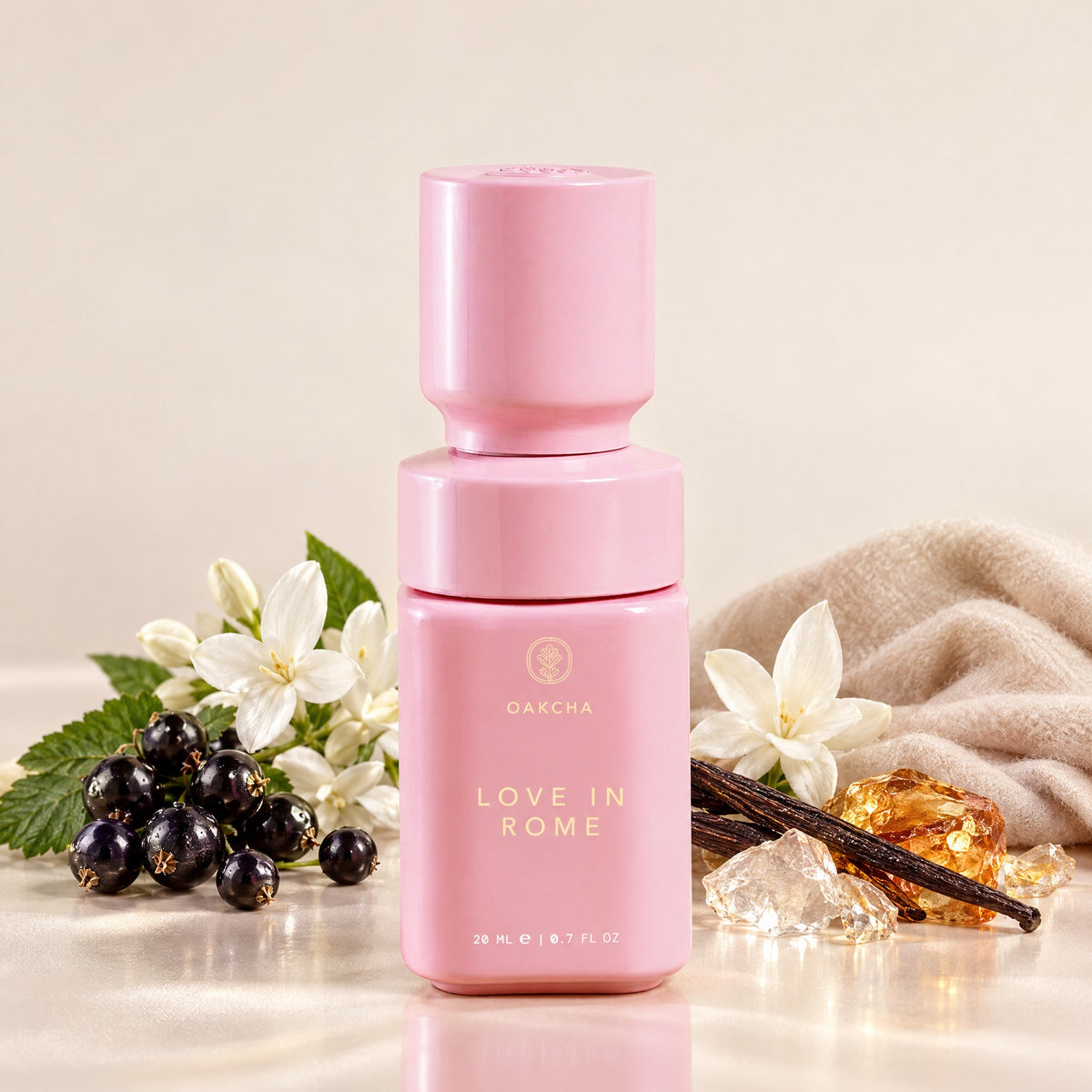 Love in Rome Perfume Oil bottle with notes