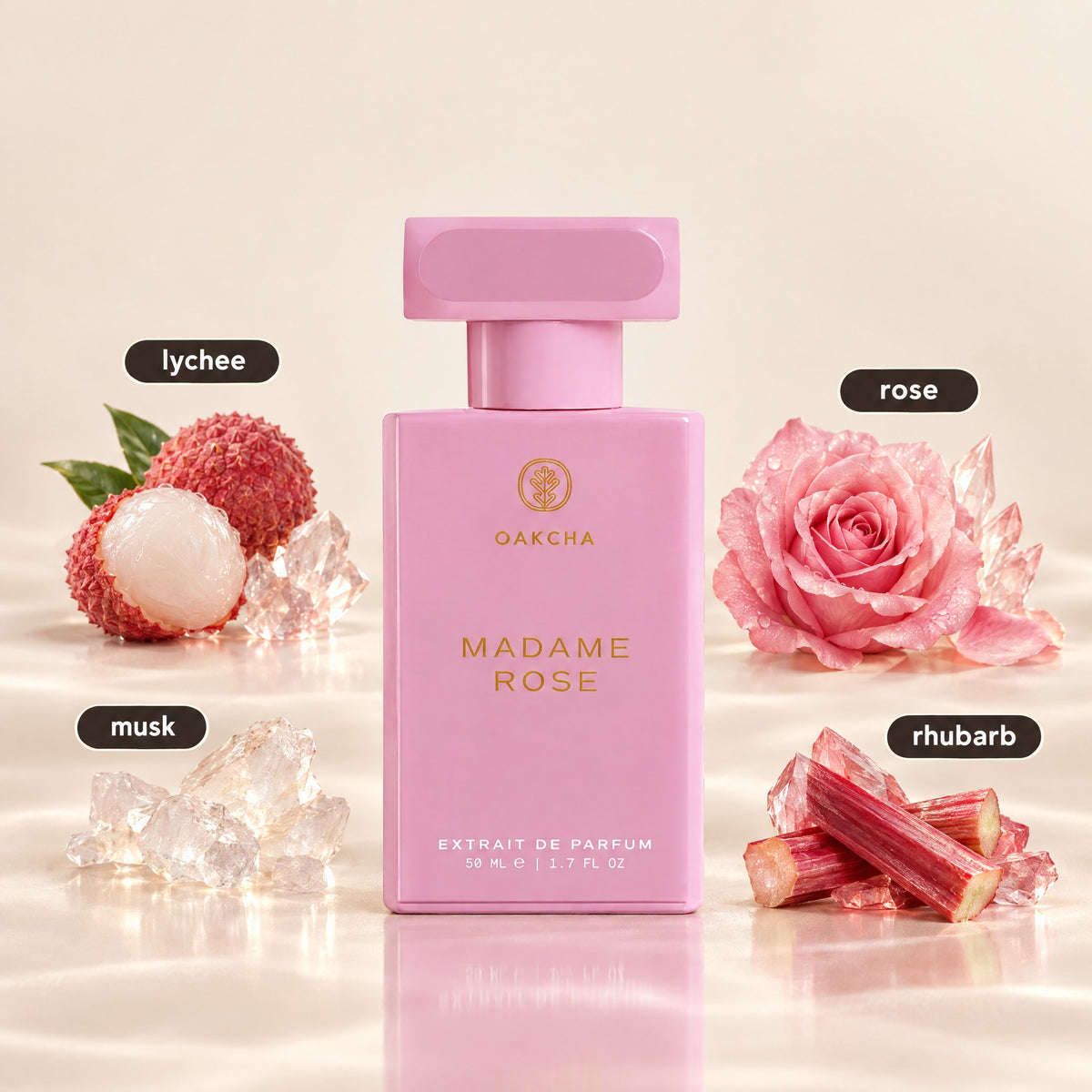Madame Rose bottle with notes