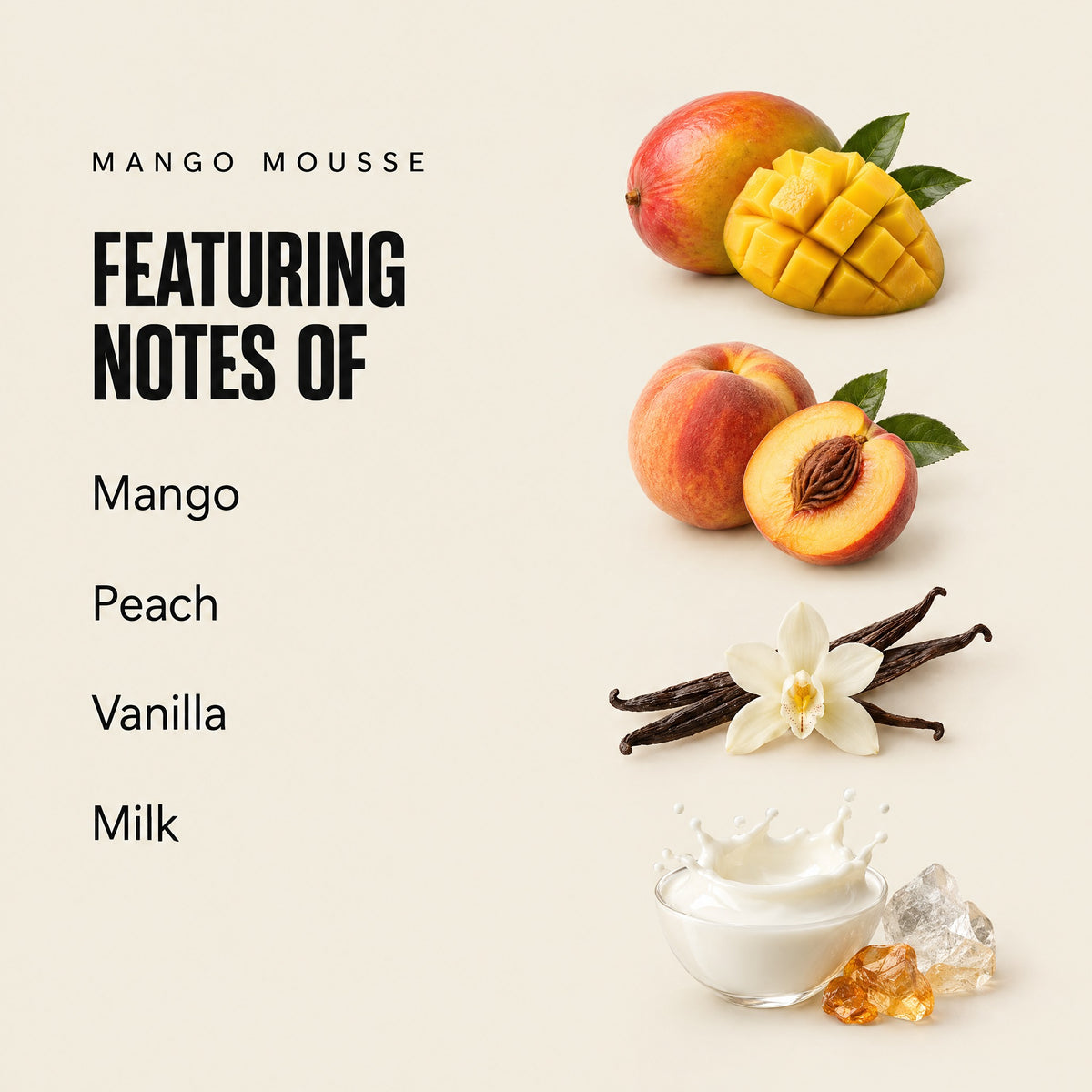 Mango Mousse featuring notes