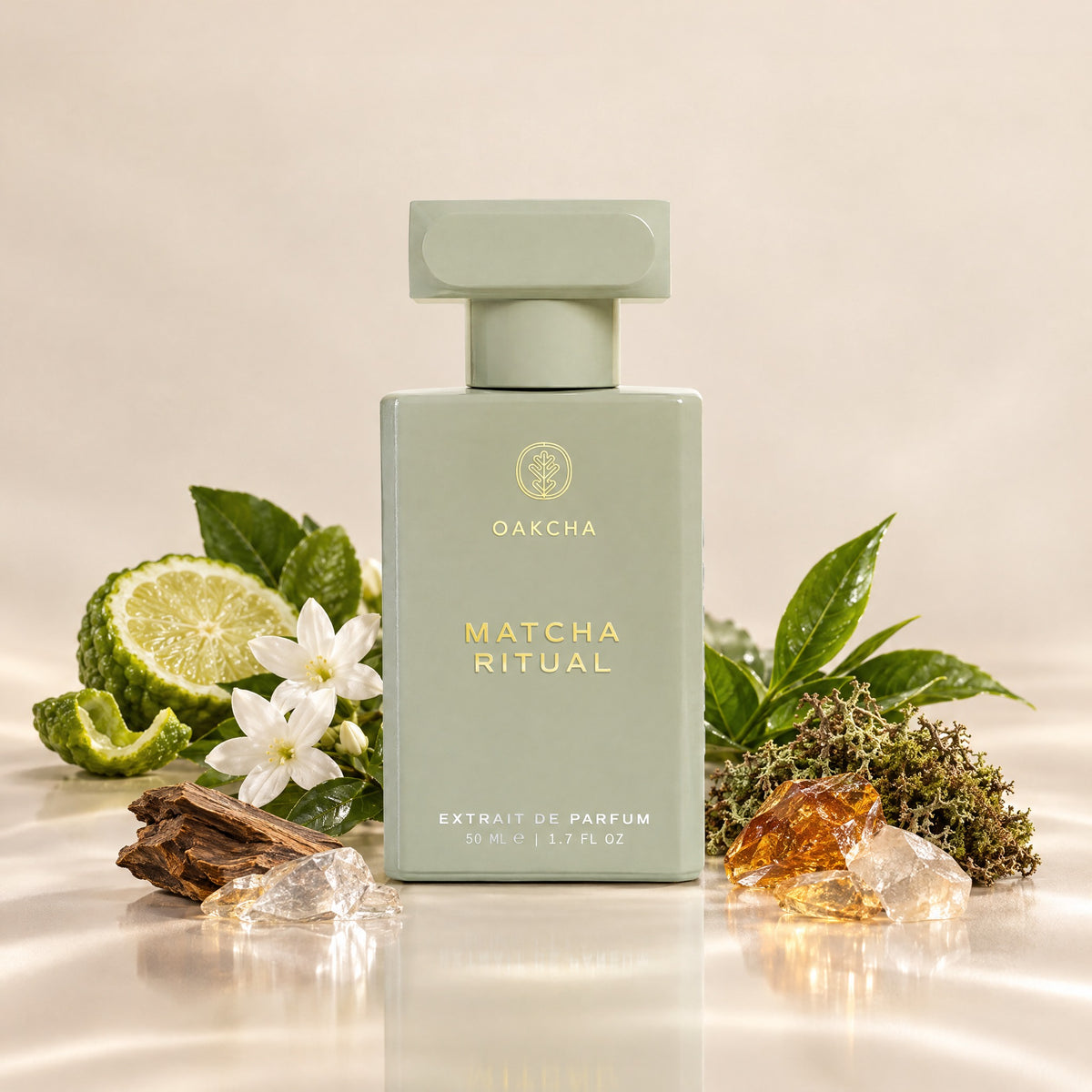 Matcha Ritual bottle with notes