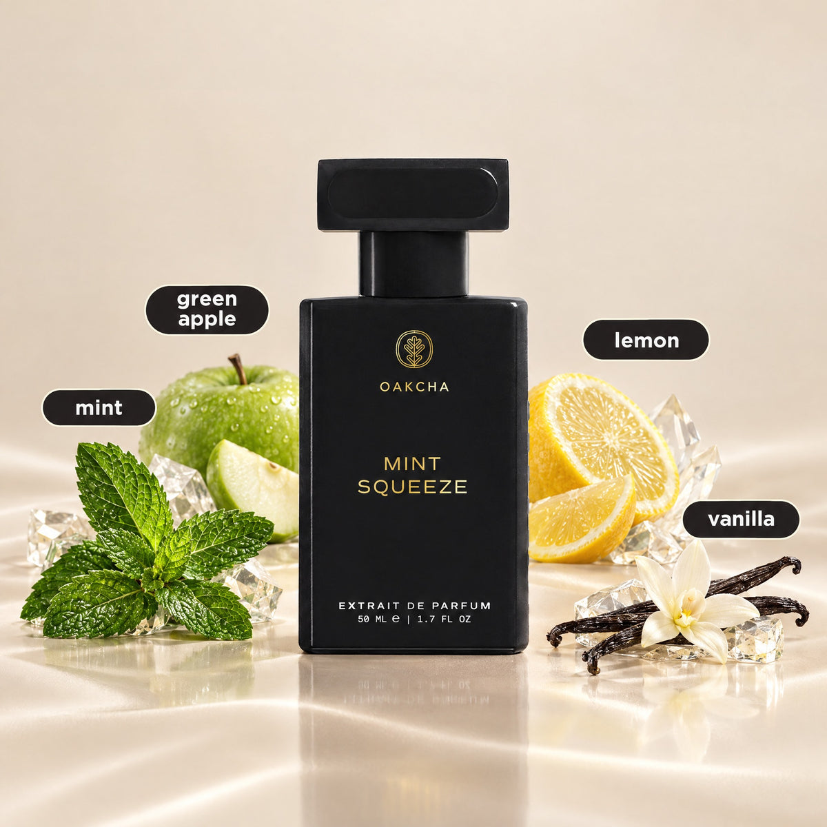Mint Squeeze bottle with notes