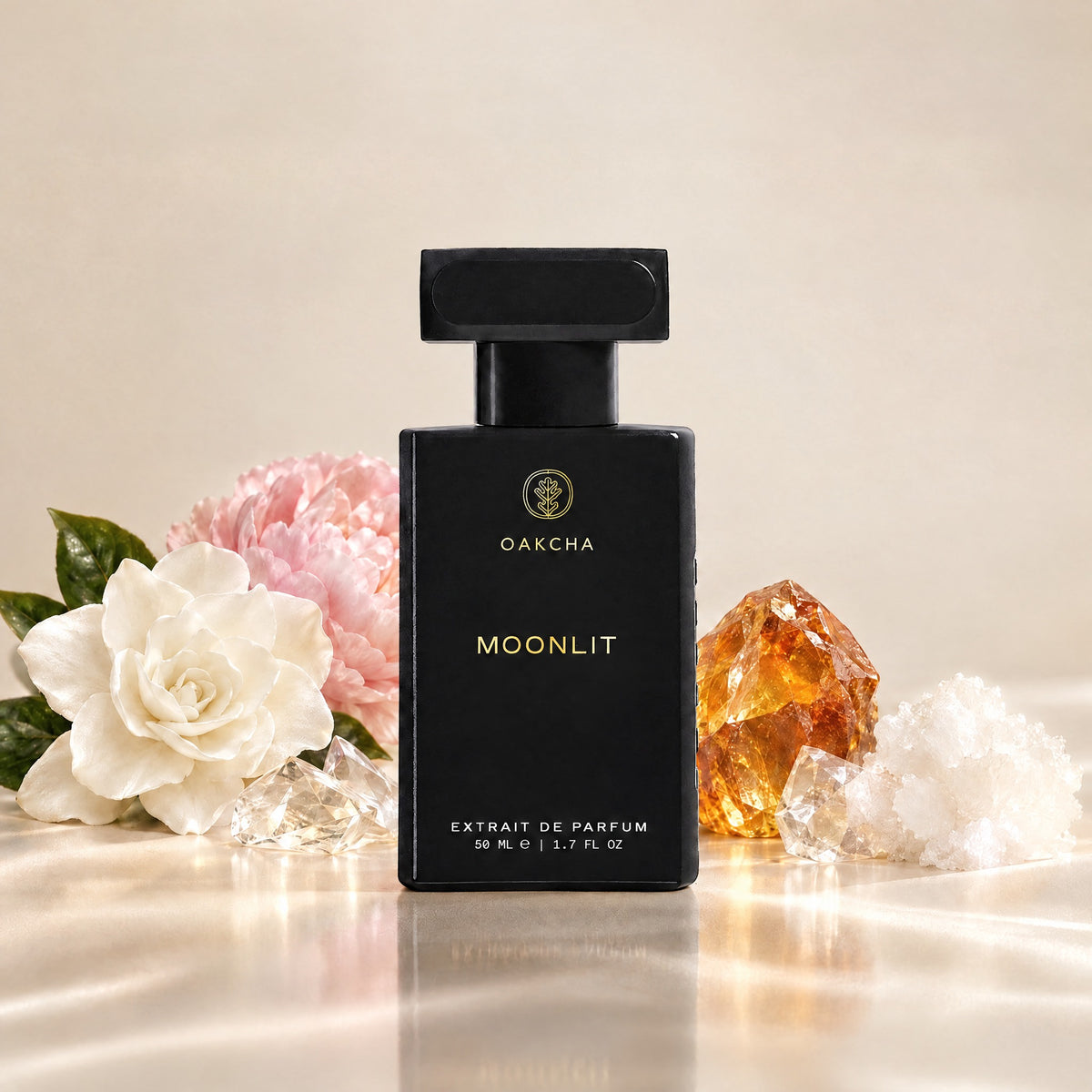 Moonlit bottle with notes