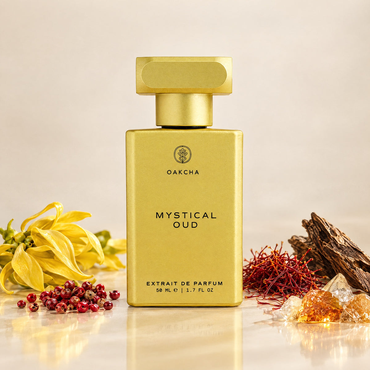 Mystical Oud bottle with notes