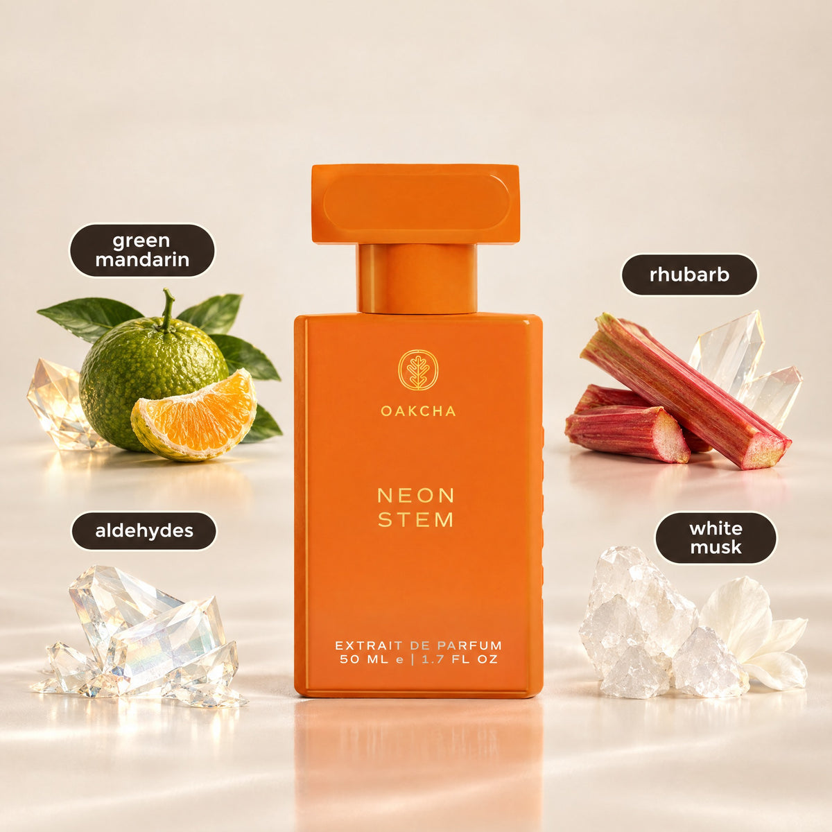 Neon Stem bottle with notes