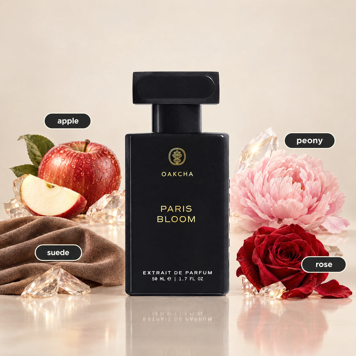 Paris Bloom bottle with notes