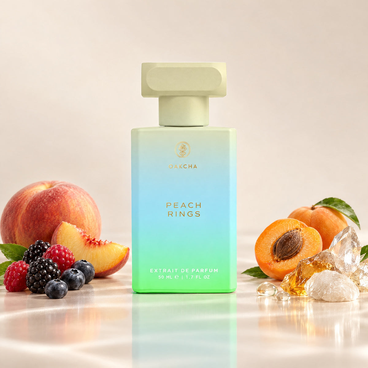 Peach Rings bottle with notes
