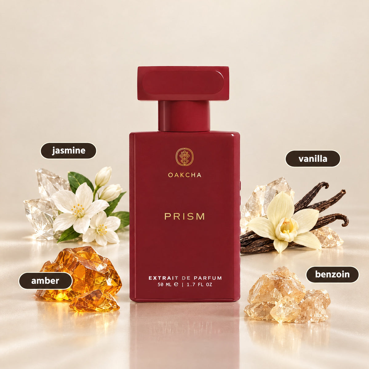 Prism bottle with notes