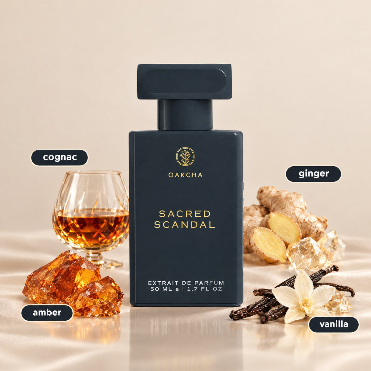 Sacred Scandal bottle with notes