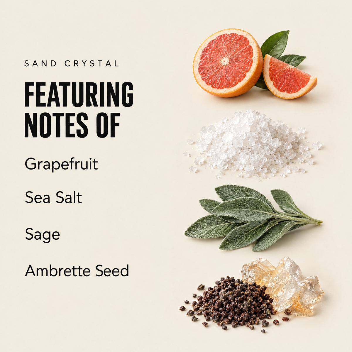 Sand Crystal featuring notes
