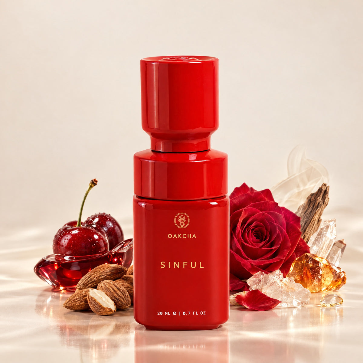 Sinful Perfume Oil bottle with notes