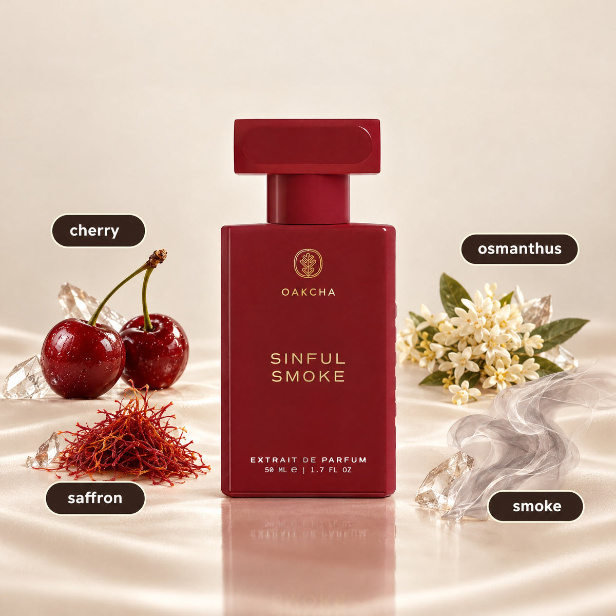 Sinful Smoke bottle with notes