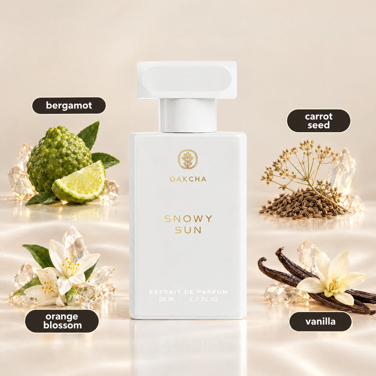 Snowy Sun bottle with notes