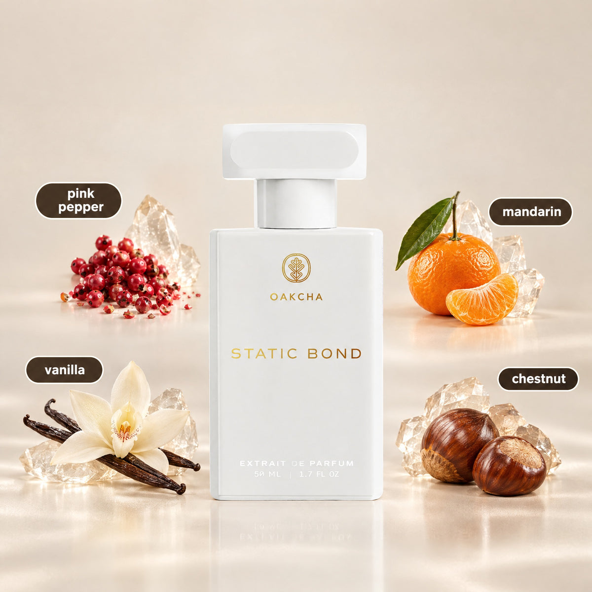 Static Bond bottle with notes