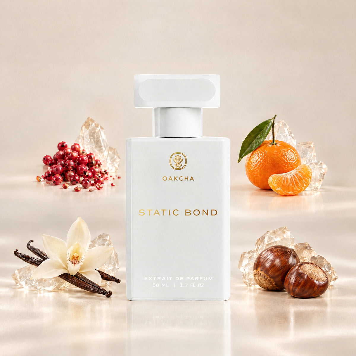Static Bond bottle with notes